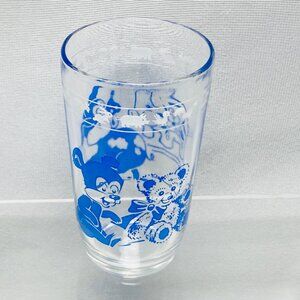 Vintage Kraft Swanky Swig Juice Glass With Blue Animal Print